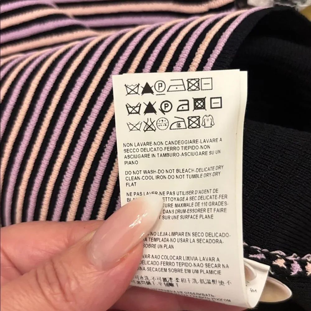 Versace Black and Pink Striped Dress, Size46(L) - Picture 11 of 11